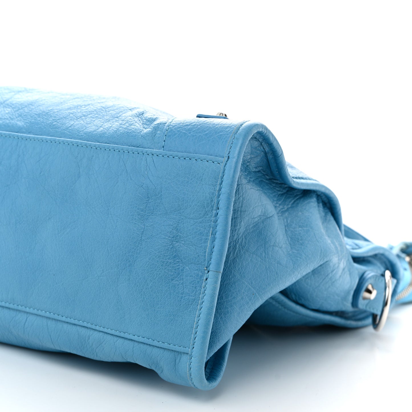 Agneau Classic Silver Hardware City Bleu Azur Clair