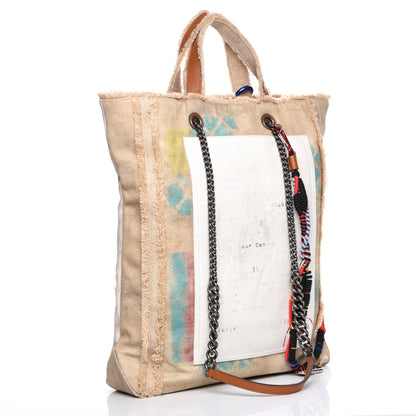 Chanel Canvas Large Graffiti Tote Beige 3 of 7