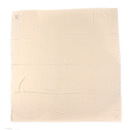 Louis Vuitton Silk Wool Monogram Shawl Beige 1 of 4