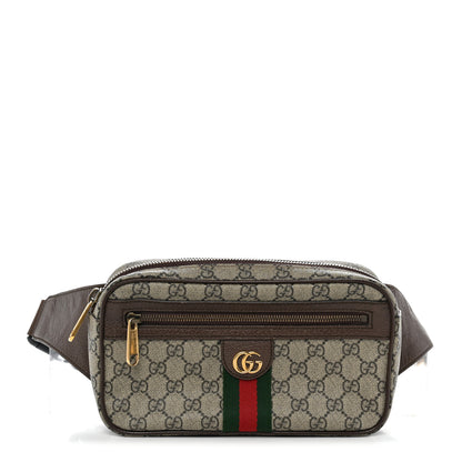 Gucci Soft GG Supreme Monogram Medium Ophidia Belt Bag Dark Brown 1 of 13