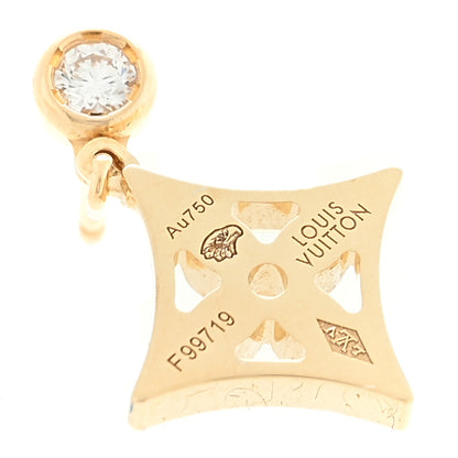 Louis Vuitton 18K Yellow Gold Diamond Idylle Blossom Single Stud Earring 4 of 4