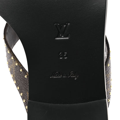 Louis Vuitton Monogram Sunny Flat Thong Sandals 35 Brown 8 of 11