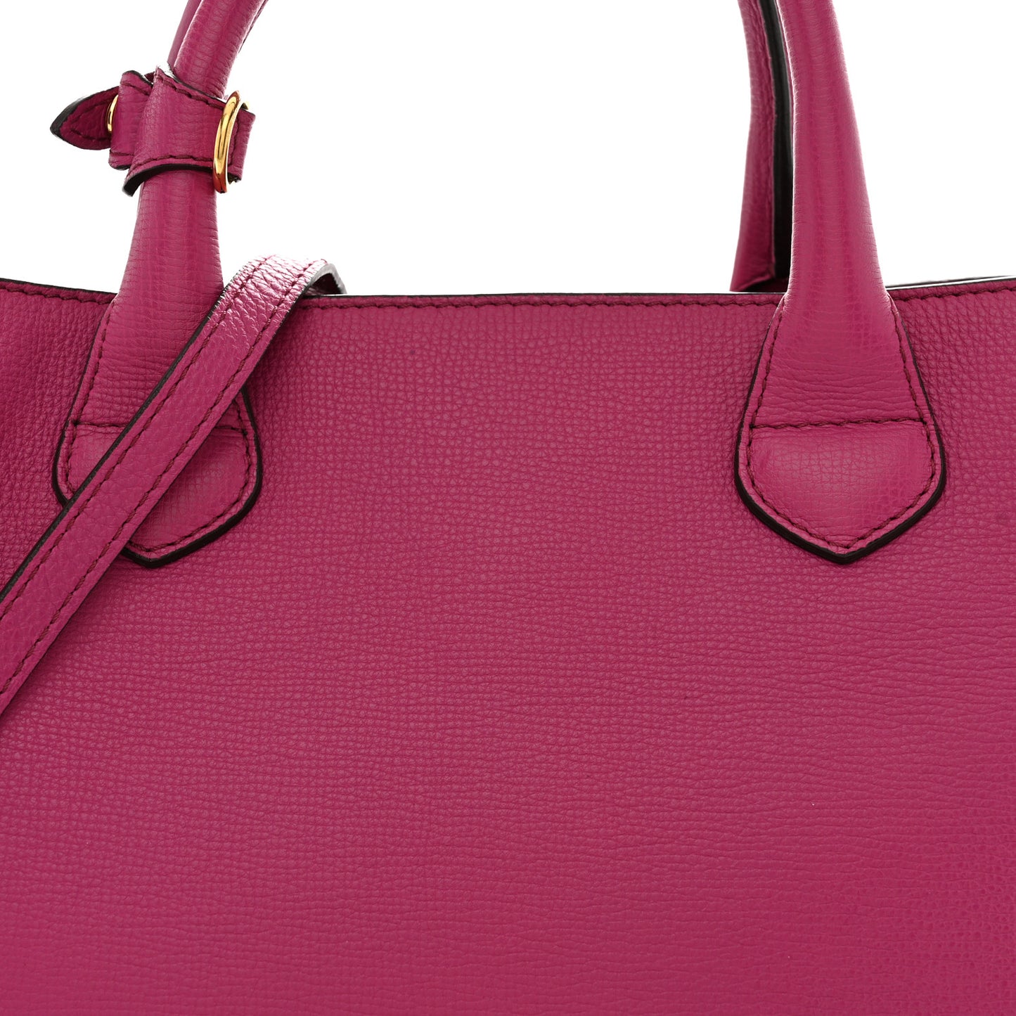 Grainy Calfskin House Check Medium Banner Tote Brilliant Fuchsia