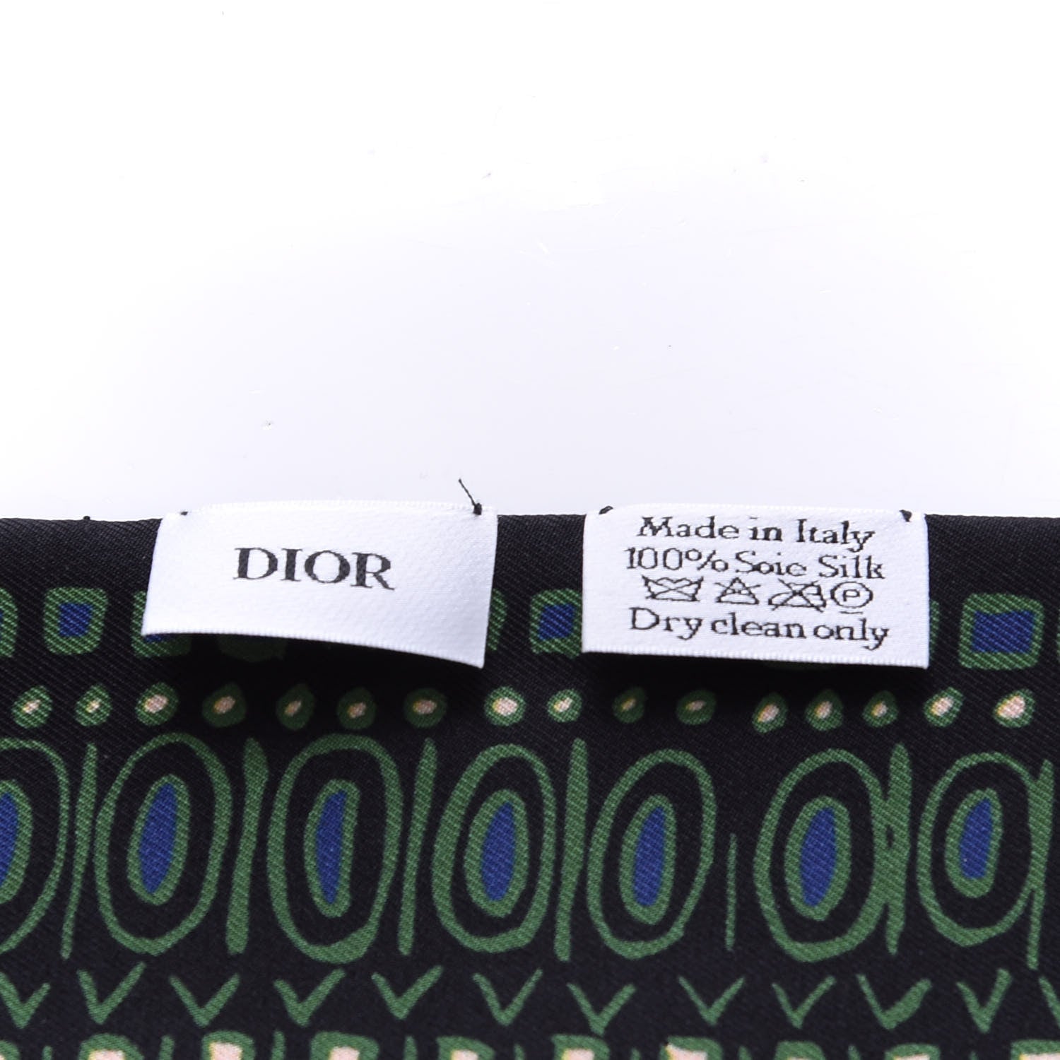 Christian Dior Silk Animals Mitzah Scarf Green 4 of 4