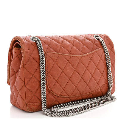 Chanel Glazed Lambskin Quilted Medium Double Flap Bijoux Chain Dark Orange 3 of 16