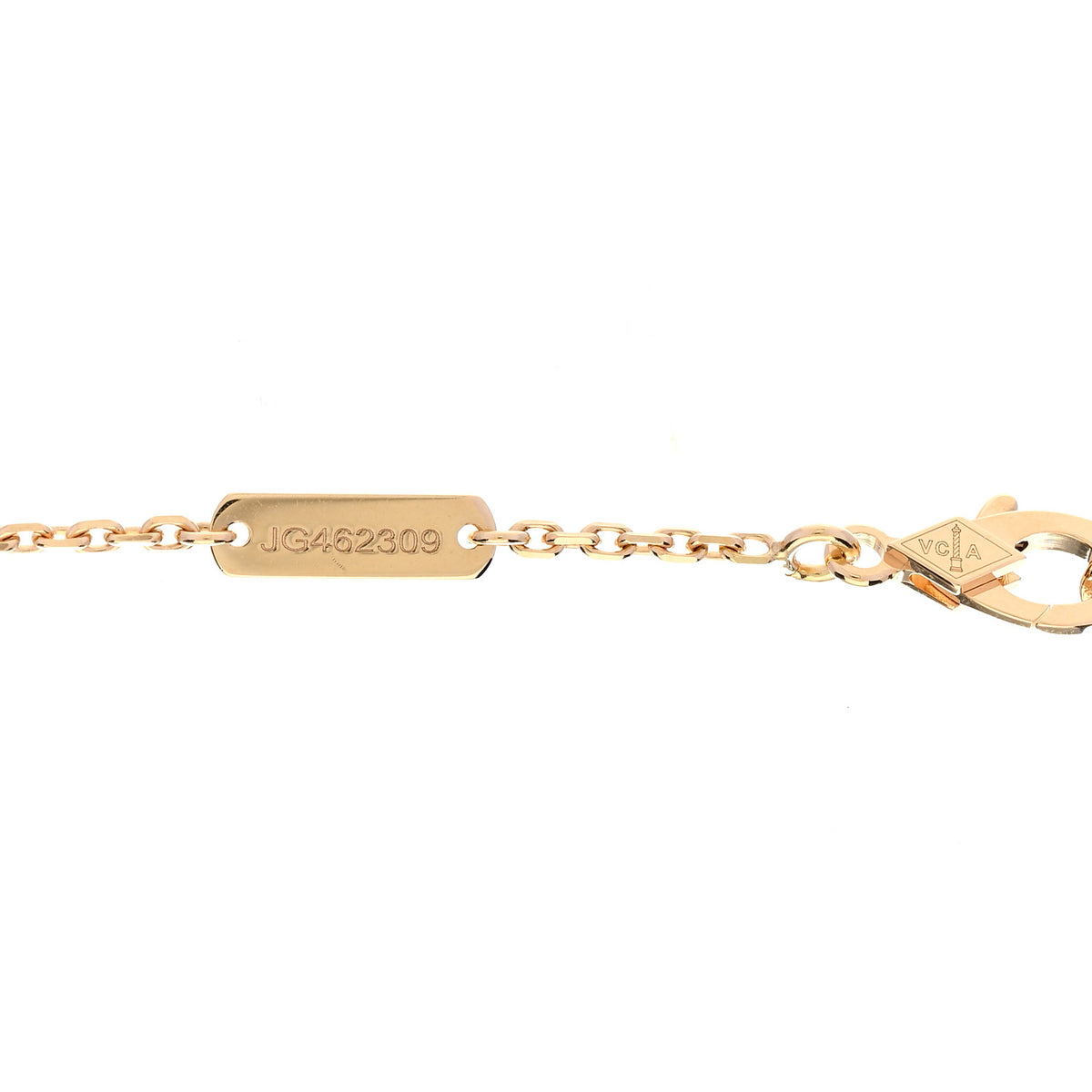 18K Yellow Gold Carnelian Vintage Alhambra Pendant Necklace