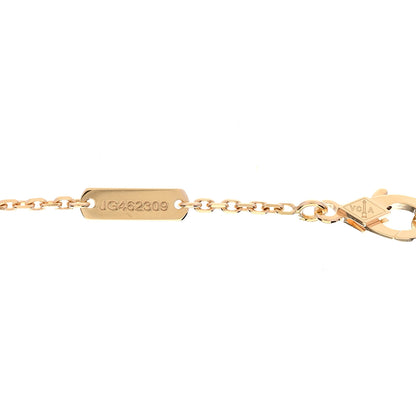 Van Cleef & Arpels 18K Yellow Gold Carnelian Vintage Alhambra Pendant Necklace 4 of 6
