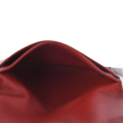 Prada Saffiano Metal Flap Card Holder Rosso 5 of 7