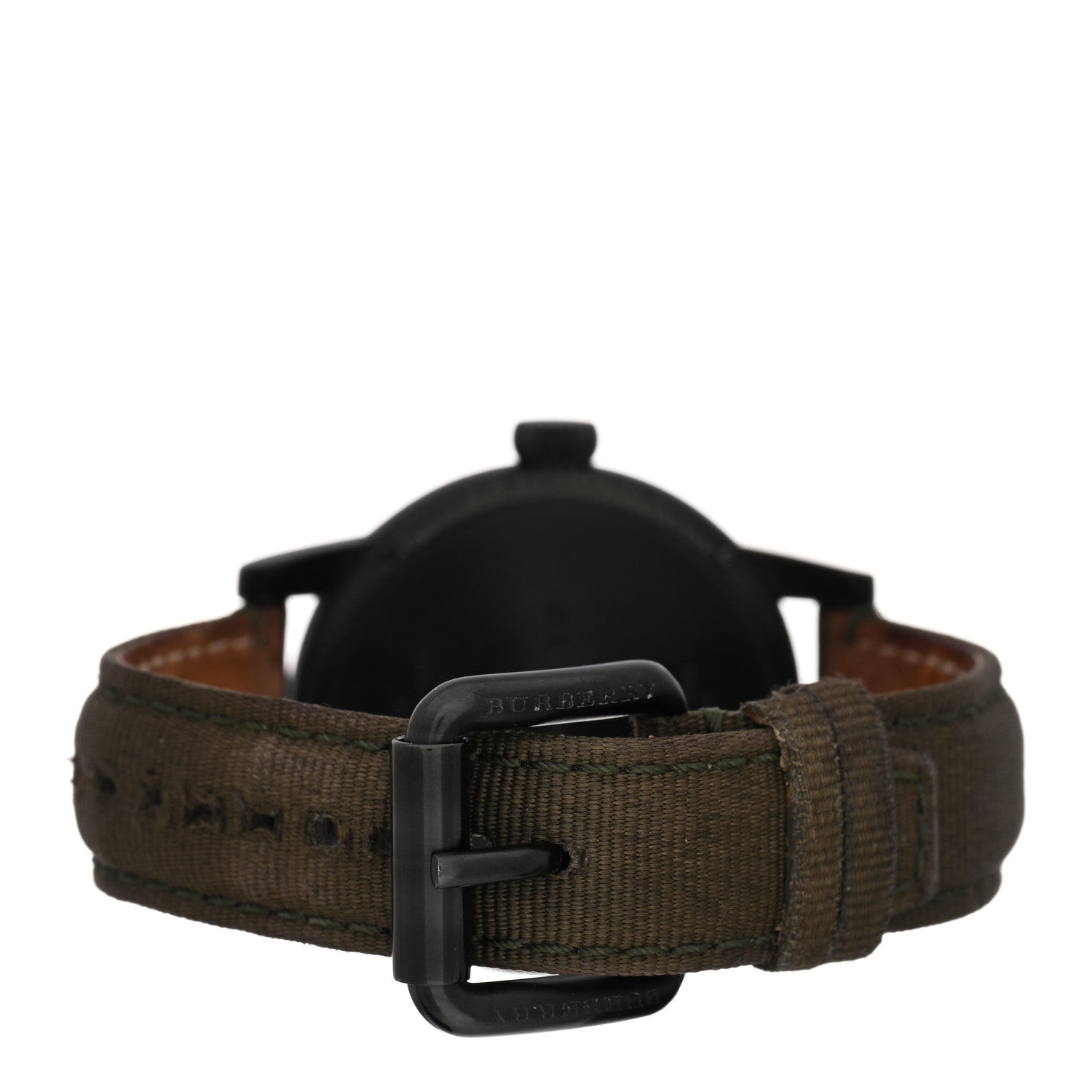 Burberry Stainless Steel Fabric 42mm GMT Utilitarian Quartz Watch Black BU7855 3 of 5