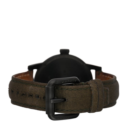 Burberry Stainless Steel Fabric 42mm GMT Utilitarian Quartz Watch Black BU7855 3 of 5