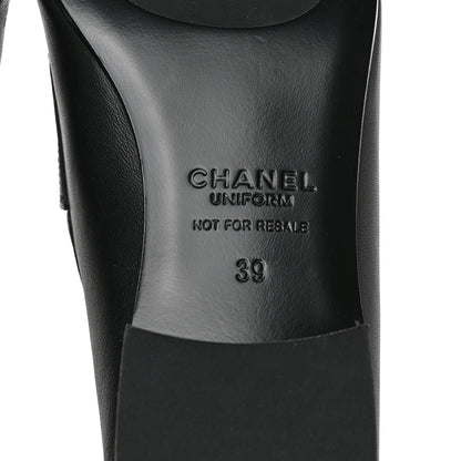 Chanel Calfskin Mens Stitched CC Loafers 39 Black 6 of 8
