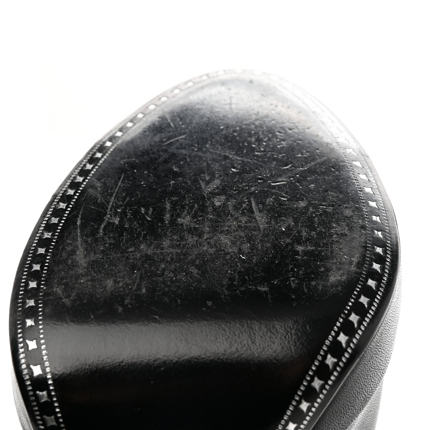 Calfskin Cap Toe CC Pumps 39 Black Silver