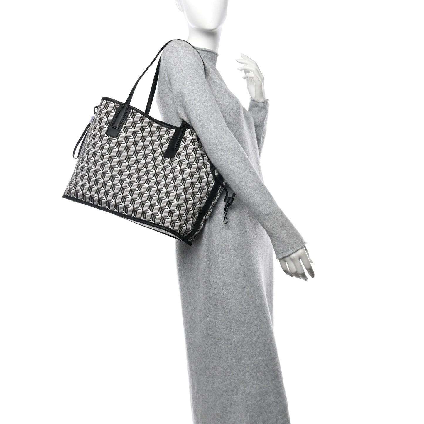 Visetos Medium Liz Reversible Shopper Tote Black
