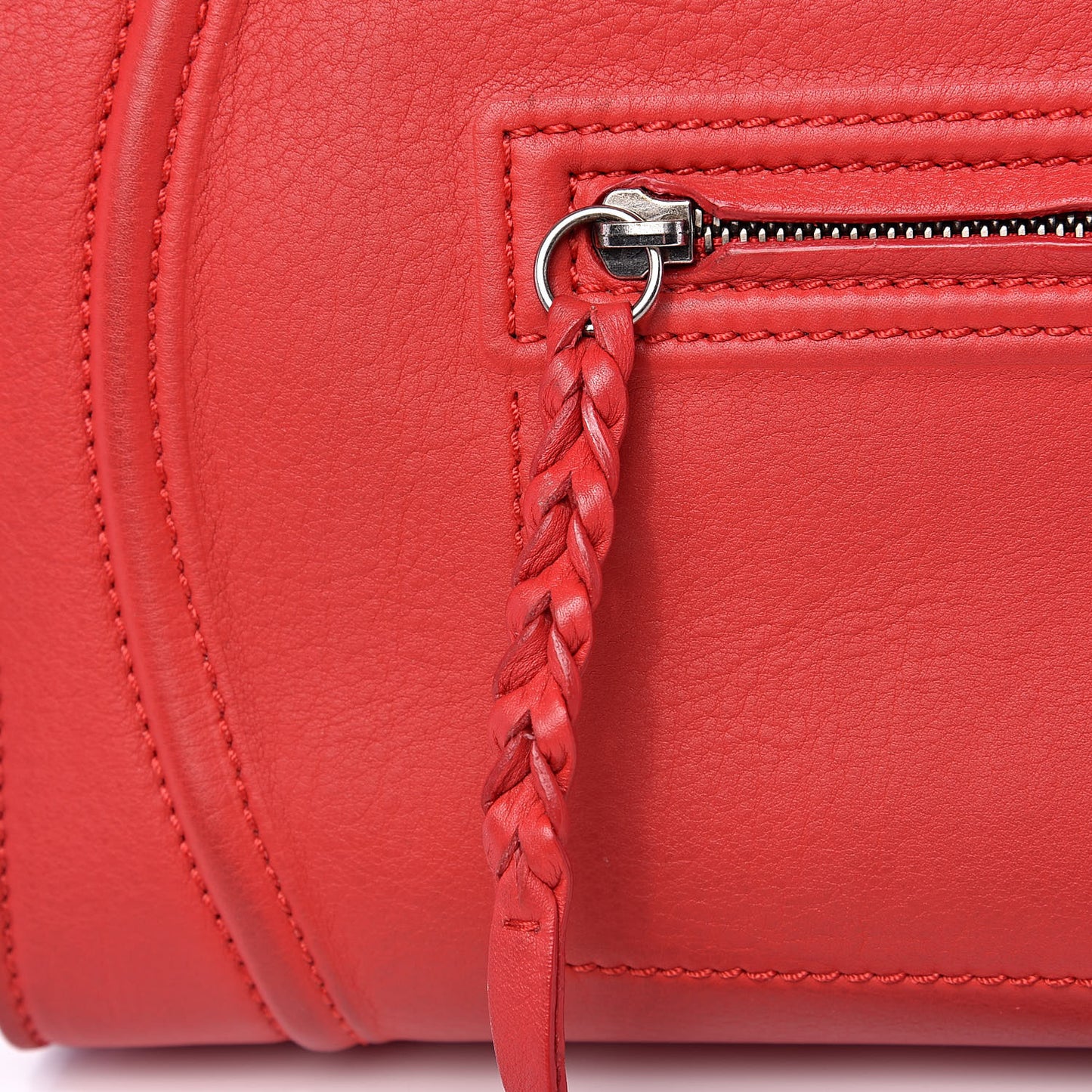 Supple Calfskin Medium Phantom Luggage Vermillion
