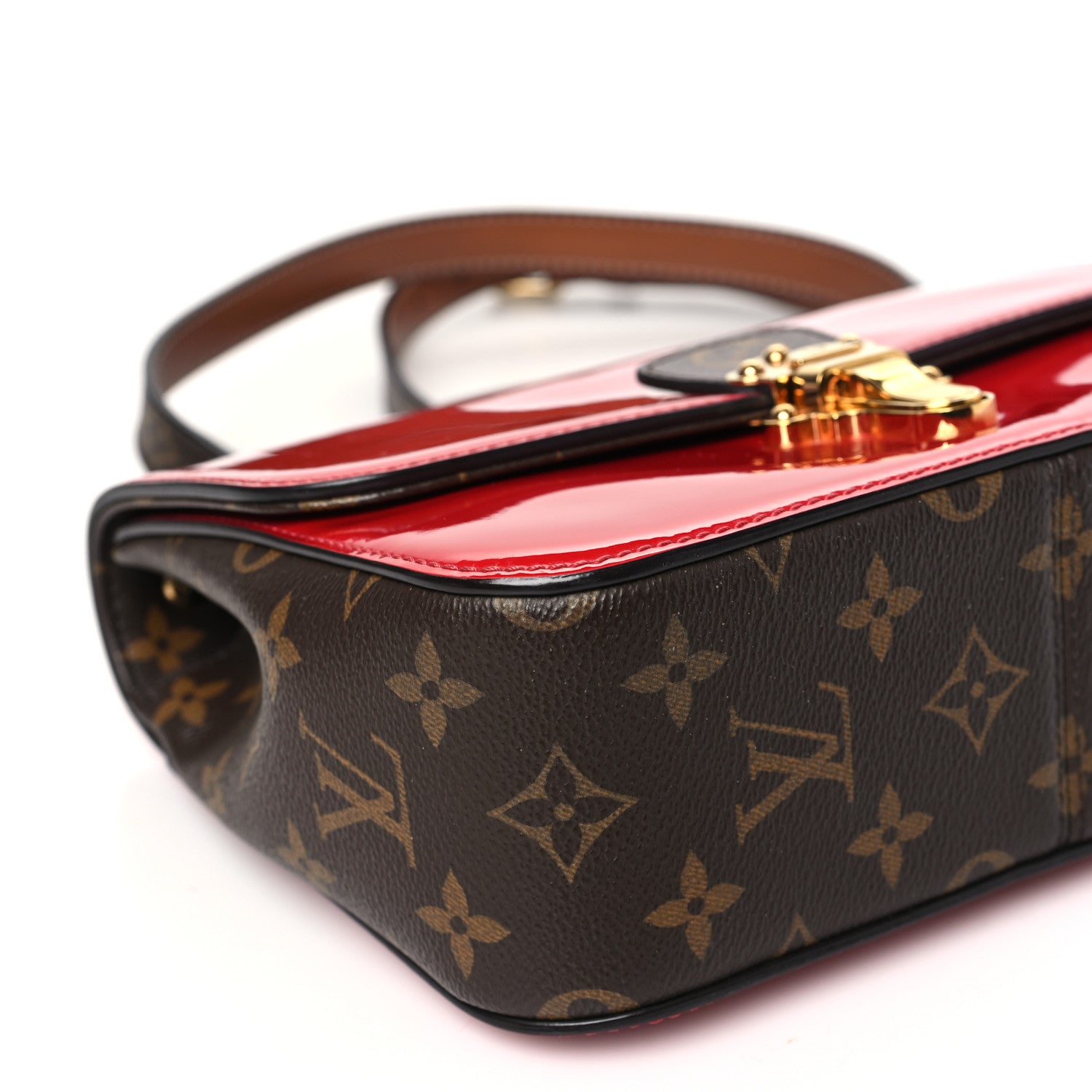 Louis Vuitton Patent Calfskin Monogram Cherrywood BB Scarlet 8 of 9