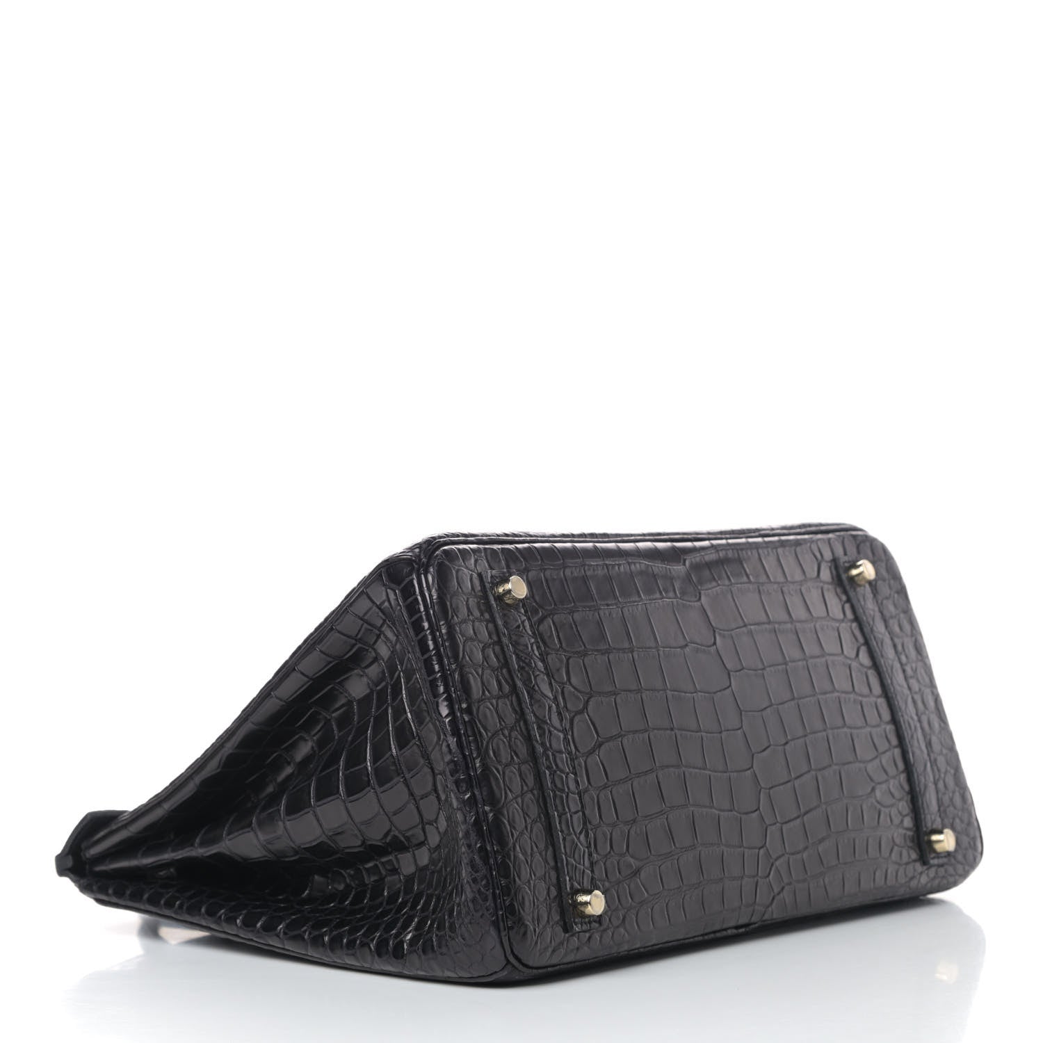 Hermes Matte Porosus Crocodile Birkin 35 Black 3 of 12
