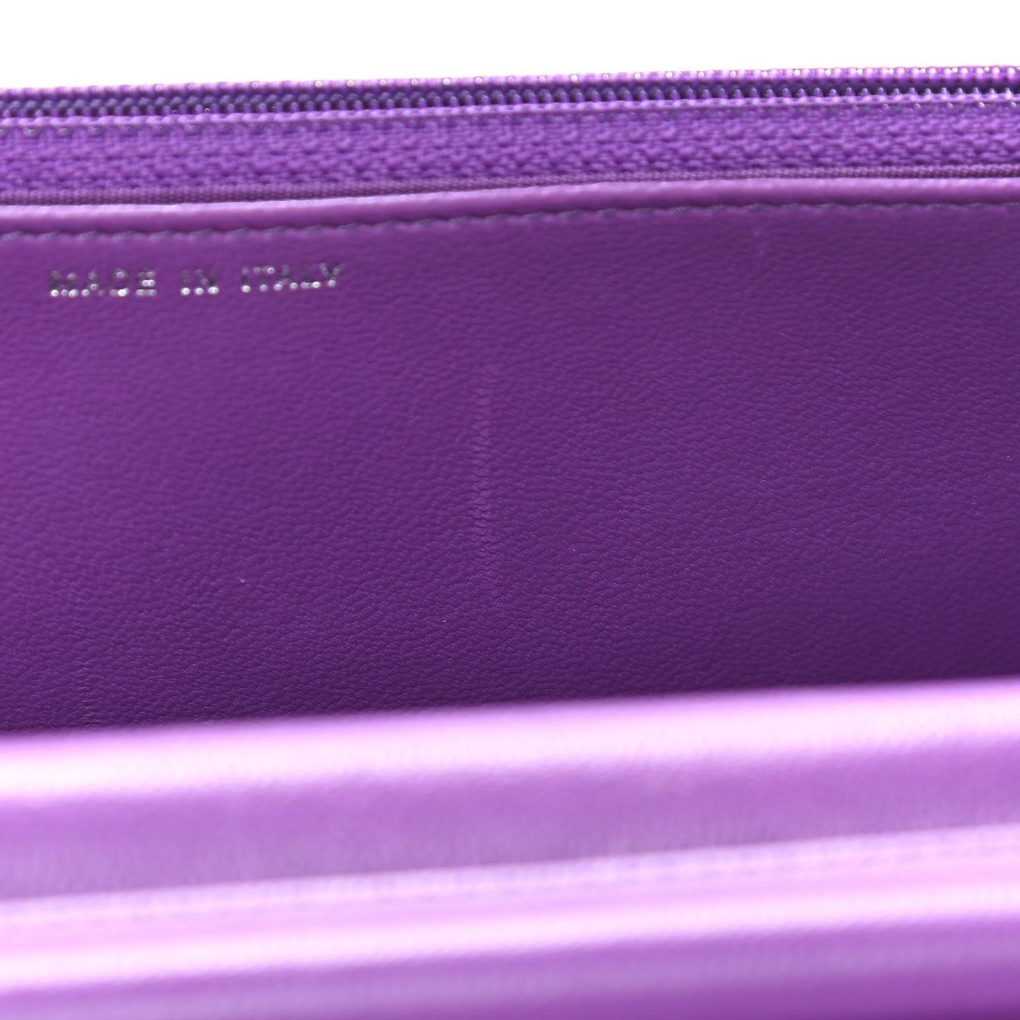 Lambskin Quilted Boy Wallet On Chain WOC Purple
