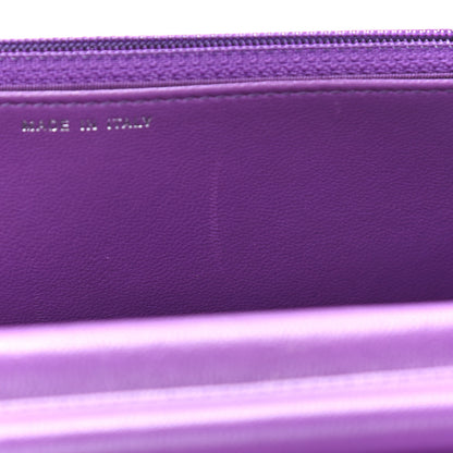 Chanel Lambskin Quilted Boy Wallet On Chain WOC Purple 8 of 10
