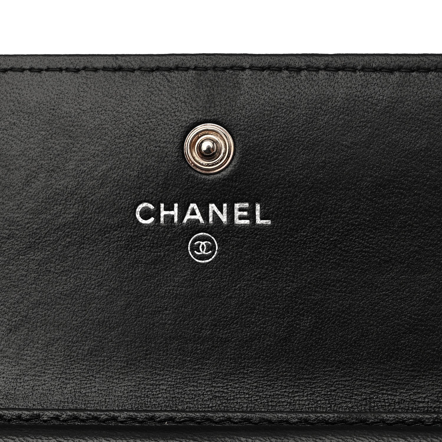 Chanel Lambskin Airlines Wallet On Chain WOC Blue Black Red 8 of 13