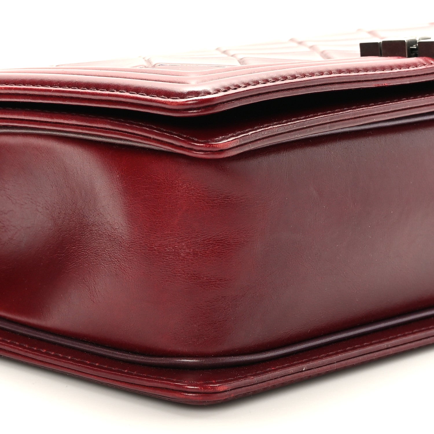 Chanel Calfskin Embossed New Medium Paris Salzburg Boy Flap Red 8 of 9