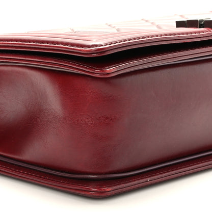 Chanel Calfskin Embossed New Medium Paris Salzburg Boy Flap Red 8 of 9