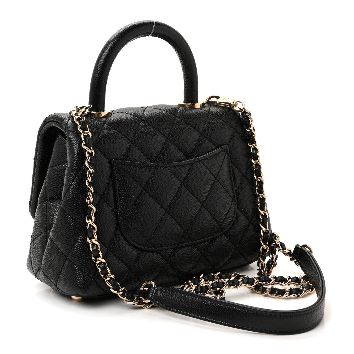 Chanel Caviar Quilted Extra Mini Coco Handle Flap Black 3 of 9