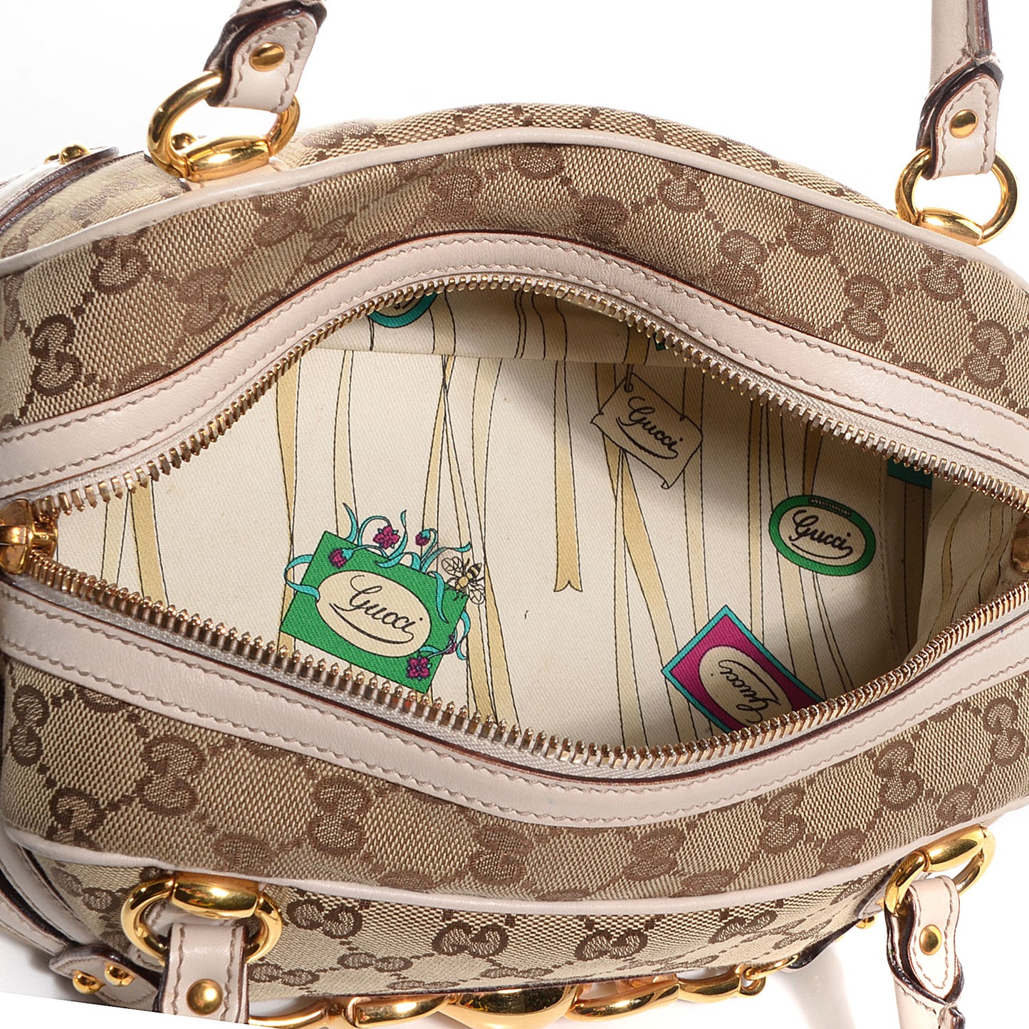 Monogram Wave Medium Boston Off White