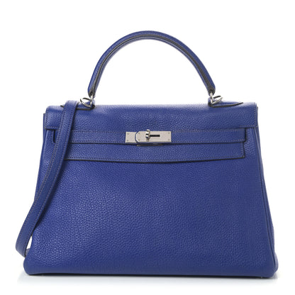 Hermes Togo Kelly Retourne 32 Bleu Electrique 1 of 15