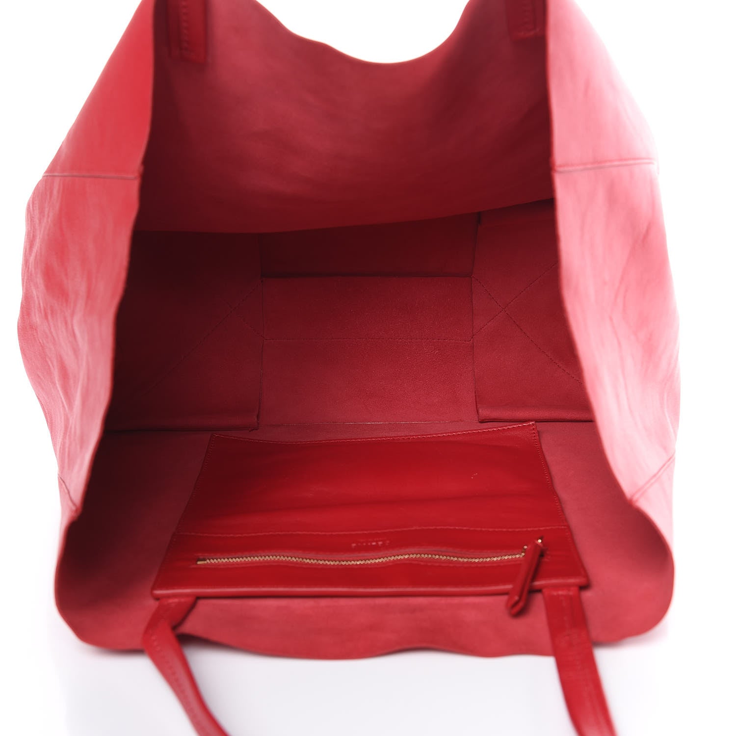 Celine Lambskin Horizontal Cabas Magenta 5 of 12