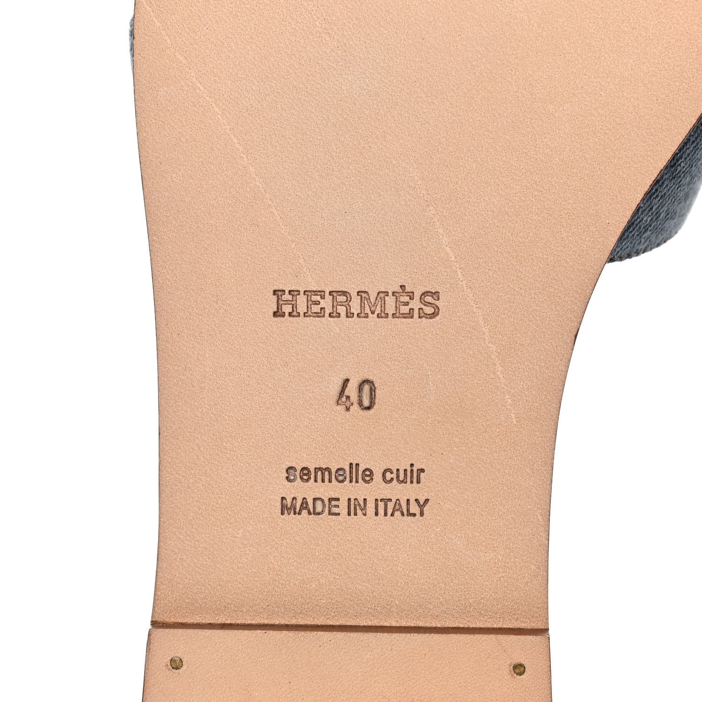 Denim Canvas Oran Sandals 40 Bleu Clair