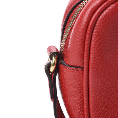 Gucci Pebbled Calfskin Small Soho Disco Bag Tabasco Red 19 of 21