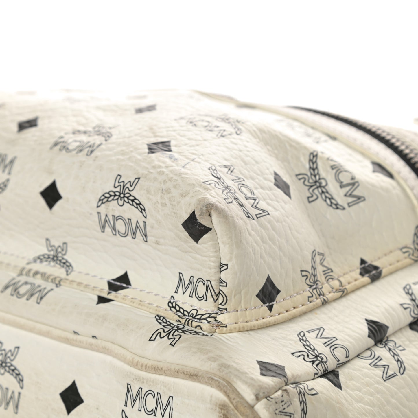 Visetos Crown Stud Medium Stark Backpack White