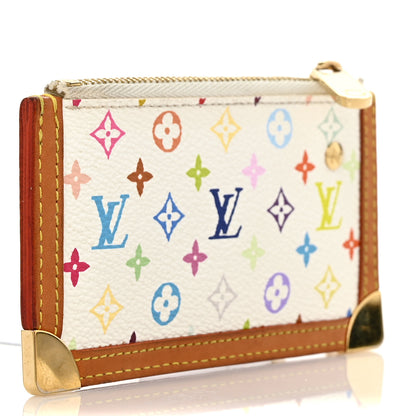 Louis Vuitton Monogram Multicolor Key Pouch White 3 of 8