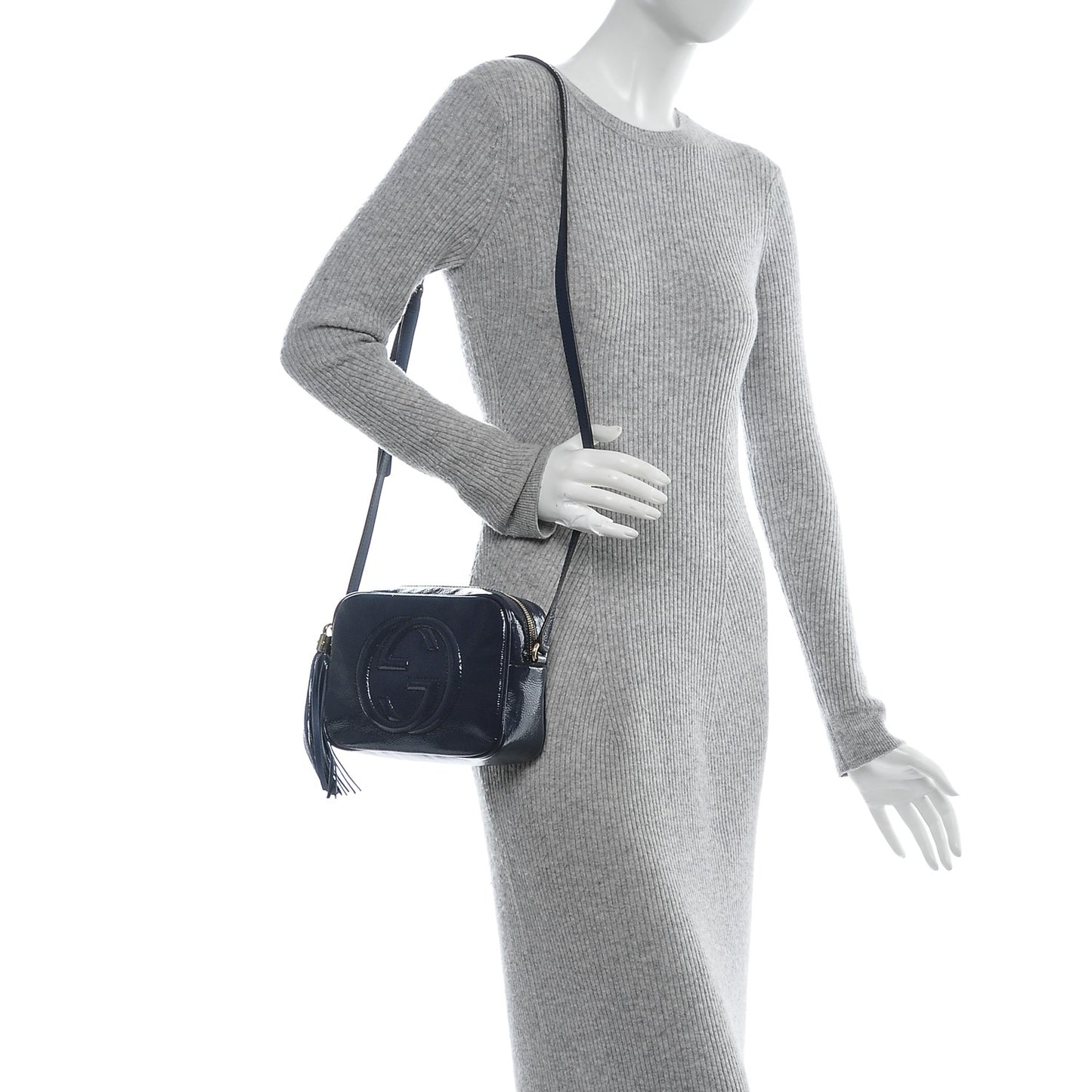 Vernice Naplack Small Soho Disco Bag Uniform Blue