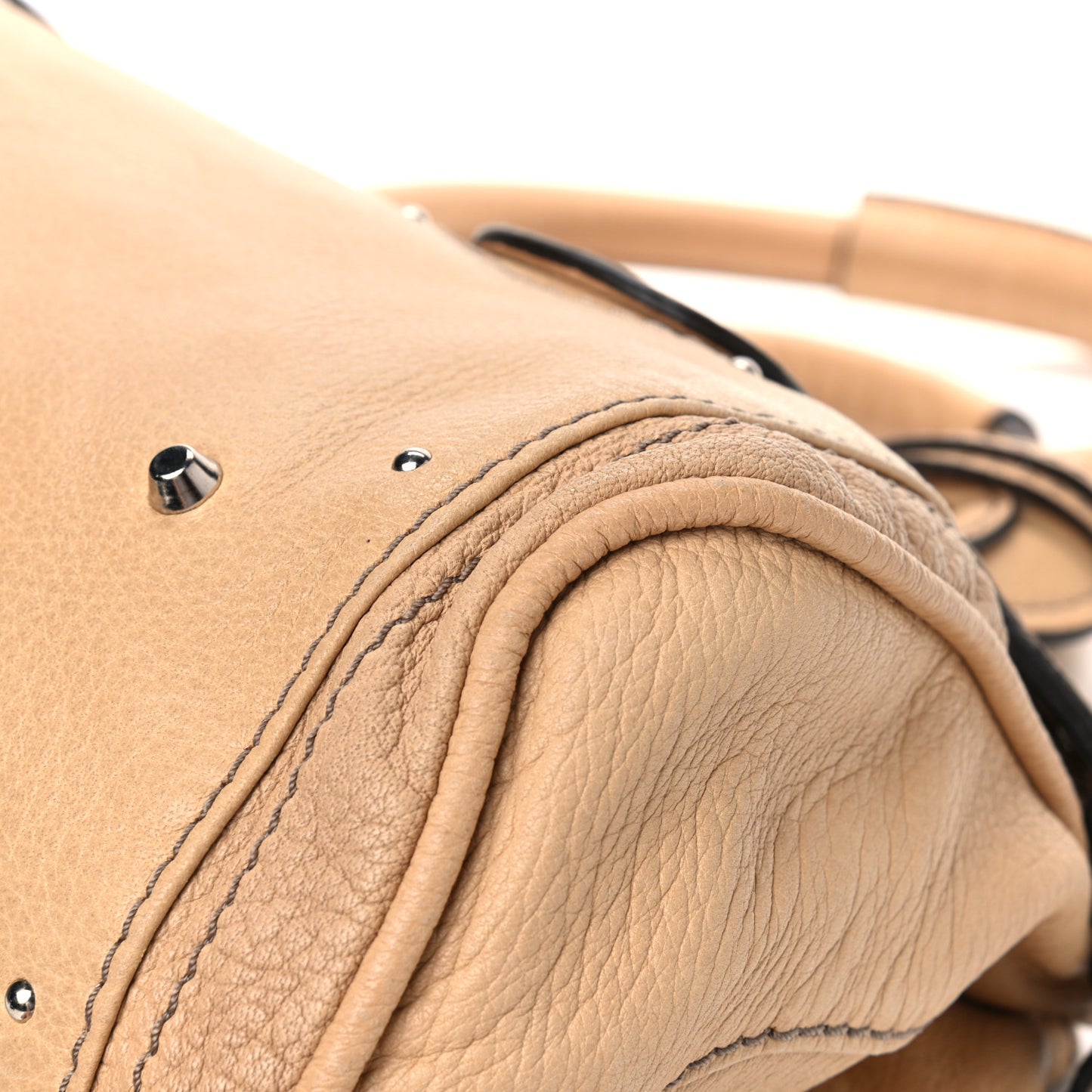 Calfskin Medium Paddington Satchel Beige