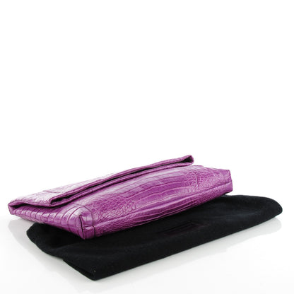 Nancy Gonzalez Matte Crocodile Foldover Clutch Violet 4 of 7