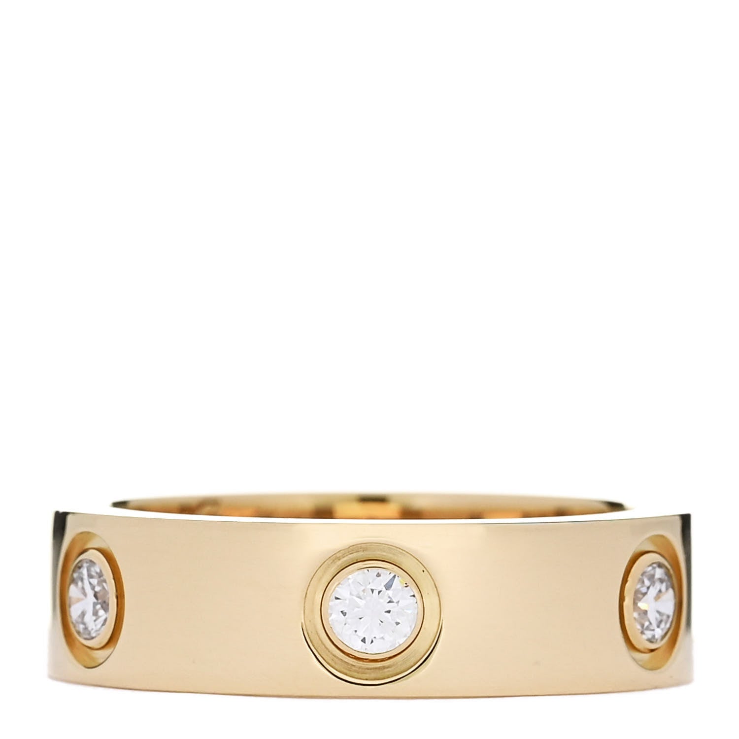 Cartier 18K Yellow Gold Gold 6 Diamond 5.5mm LOVE Ring 52 6 1 of 4