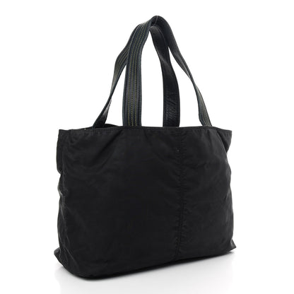 Prada Nylon Calfskin Vela Tote Black 2 of 12