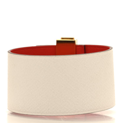 Hermes Epsom Swift Illusion Bracelet PM Craie Capucine 3 of 6