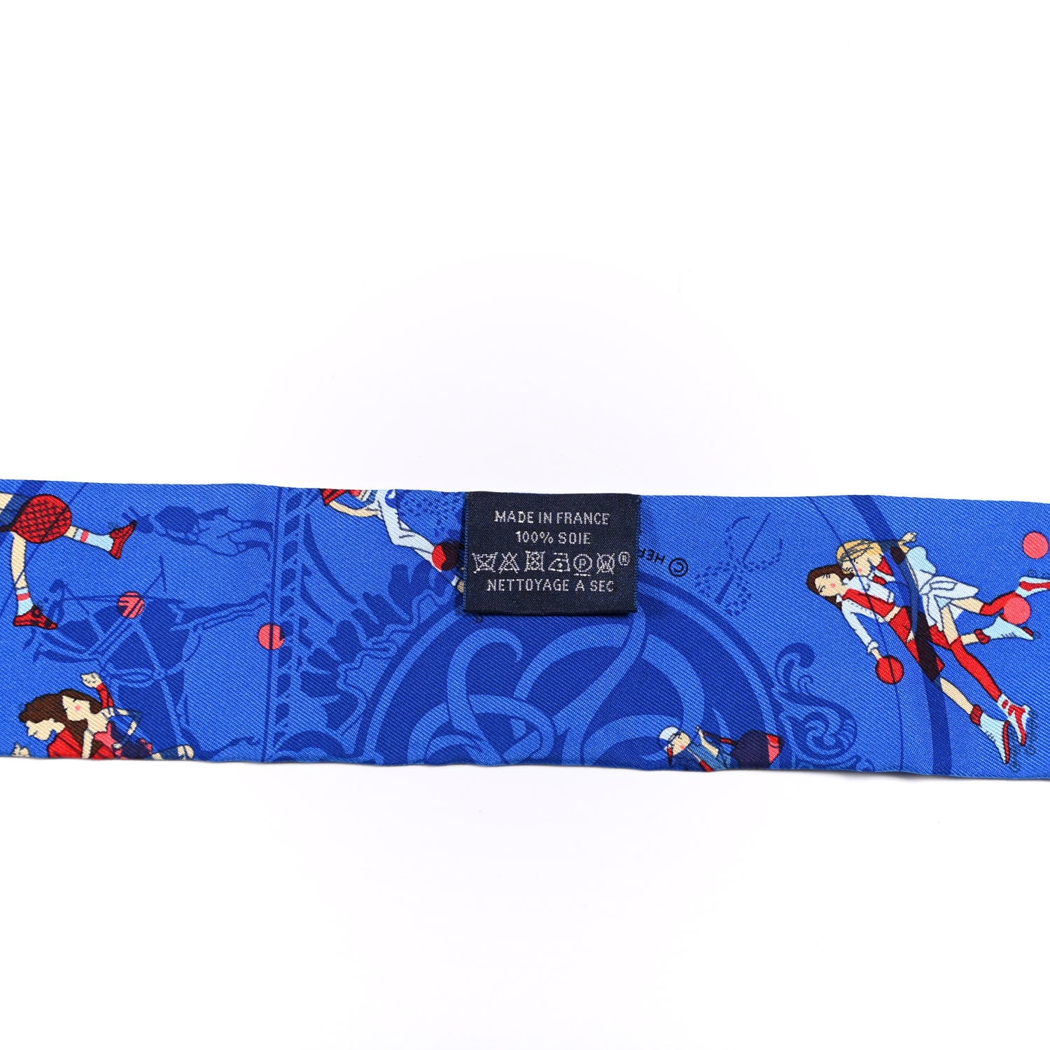 Hermes Silk Ex-Libris Les Parisiennes Twilly Bleu Royal Rouge Ciel 2 of 4