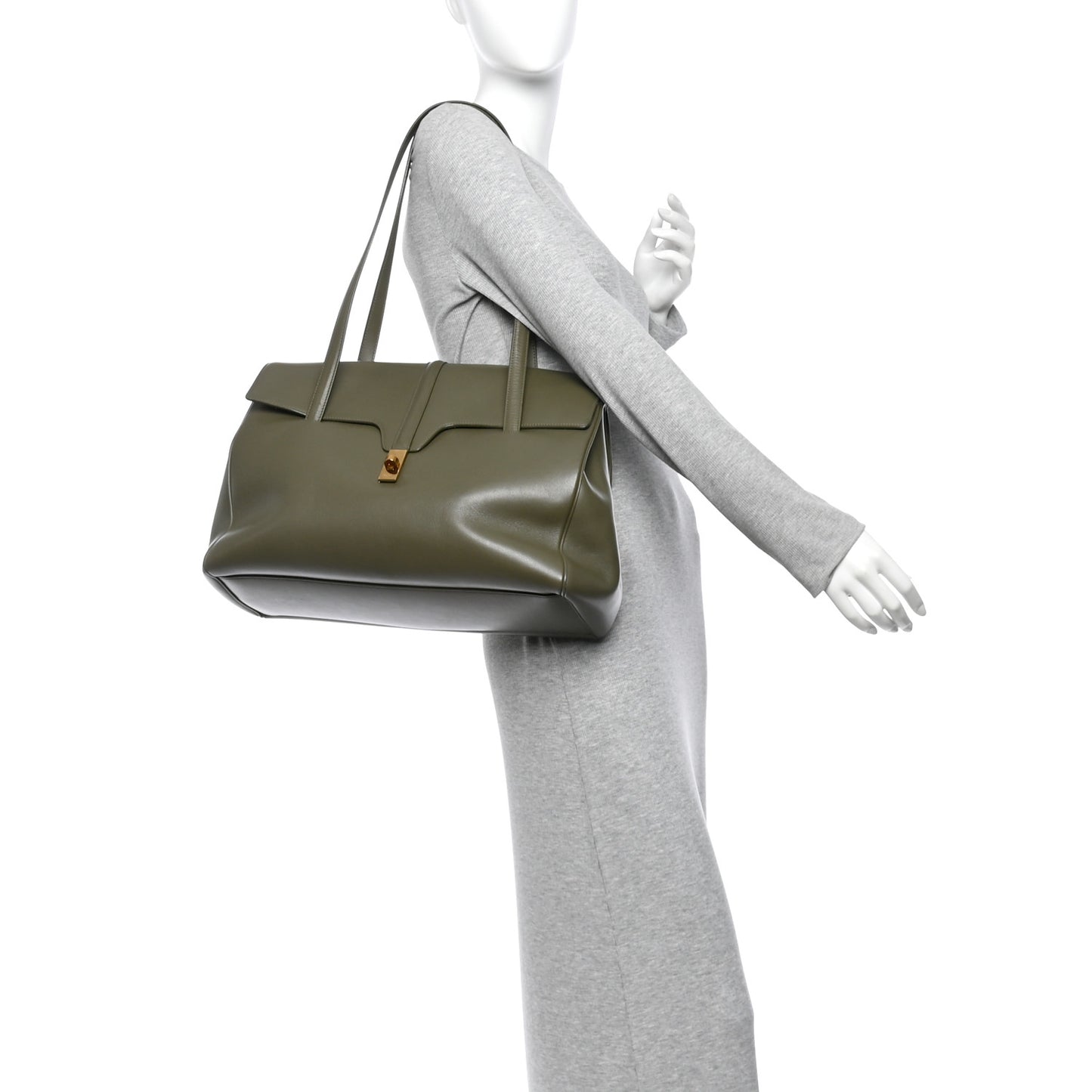 Calfskin Large Soft 16 Bag Dark Olive
