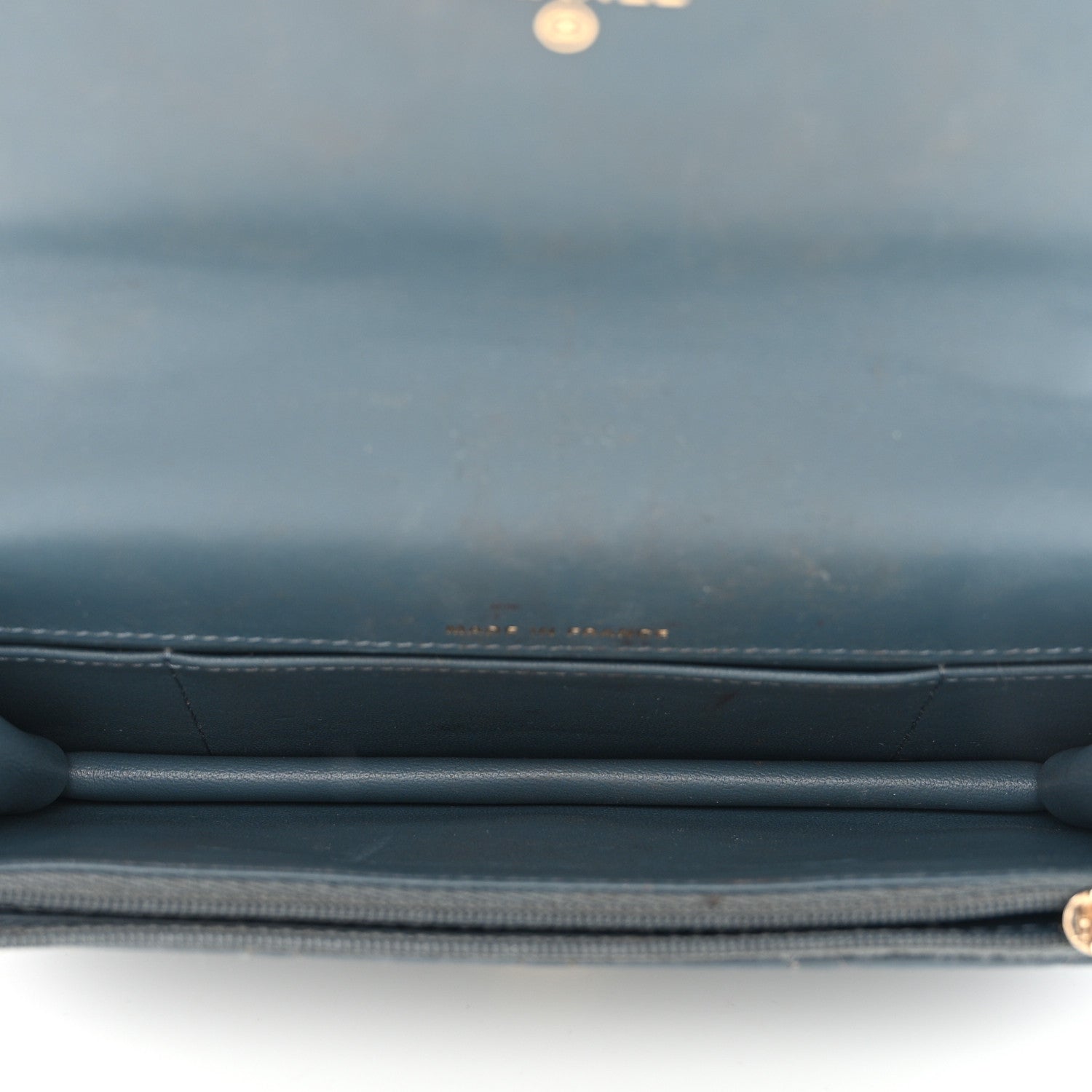 Chanel Lambskin Quilted Flap Phone Holder With Chain Blue 5 of 14