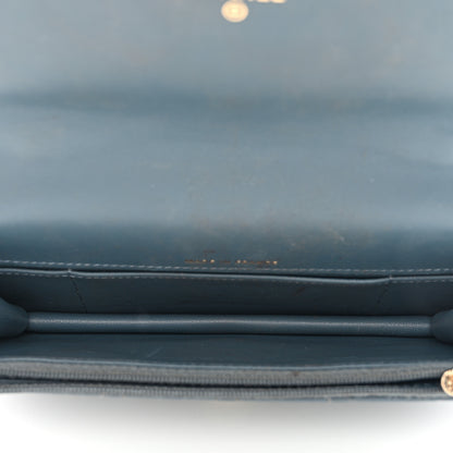 Chanel Lambskin Quilted Flap Phone Holder With Chain Blue 5 of 14