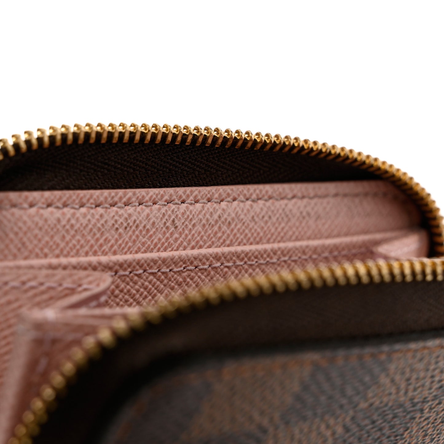 Damier Ebene Zippy Coin Purse Rose Ballerine