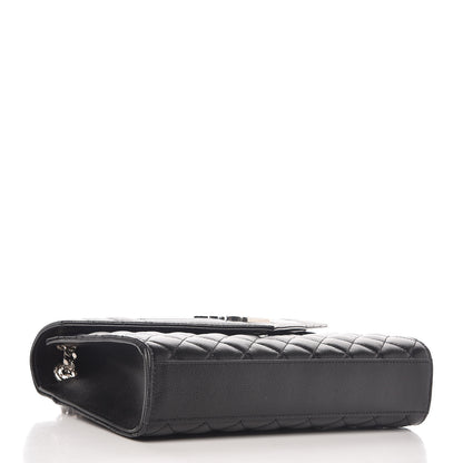 Saint Laurent Grain De Poudre Textured Mixed Matelasse Triquilt Medium Monogram Satchel Black 4 of 10