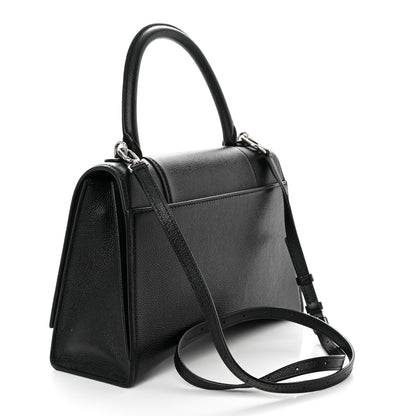 Balenciaga Grained Calfskin Medium Hourglass Top Handle Bag Black 2 of 19