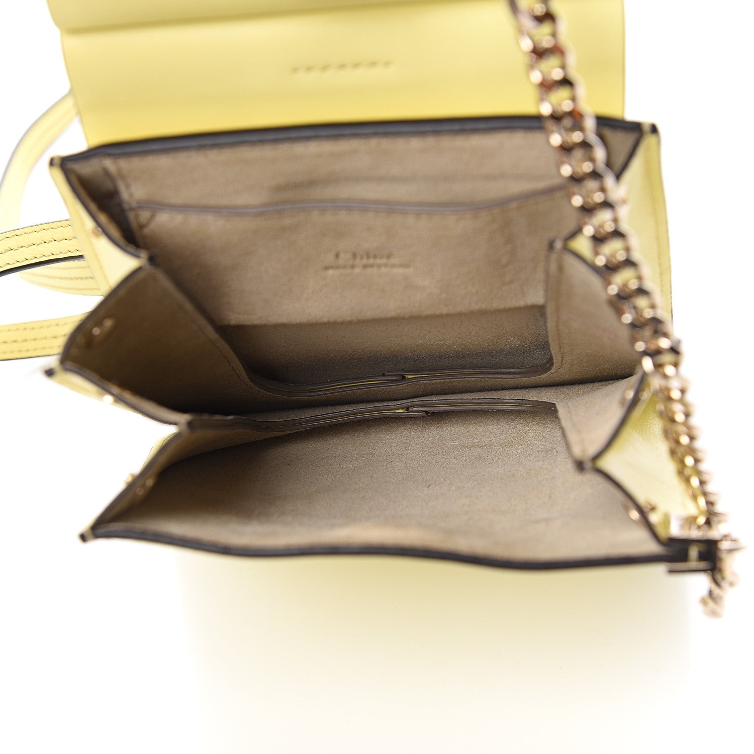 Chloe Suede Calfskin Mini Faye Bracelet Bag Lemonade 4 of 10