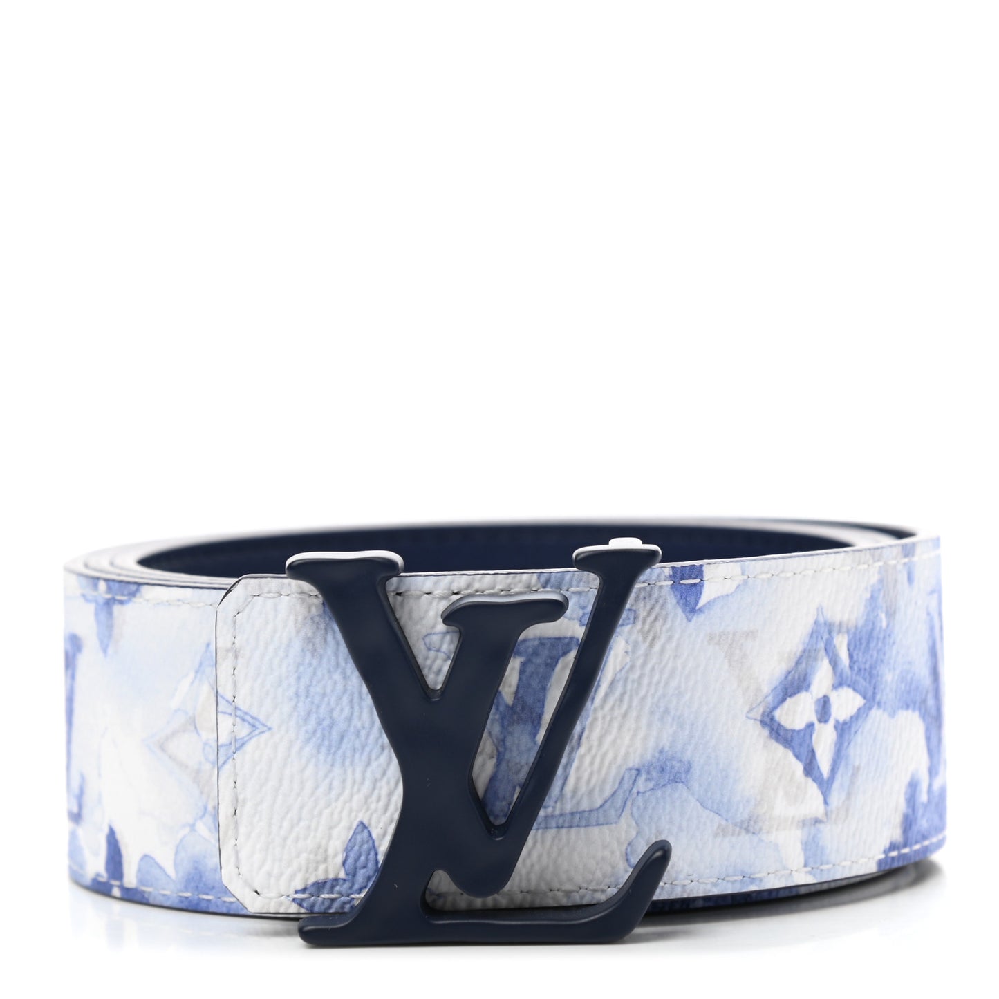 Monogram Watercolor 40mm Reversible LV Initiales Belt 90 36 Blue