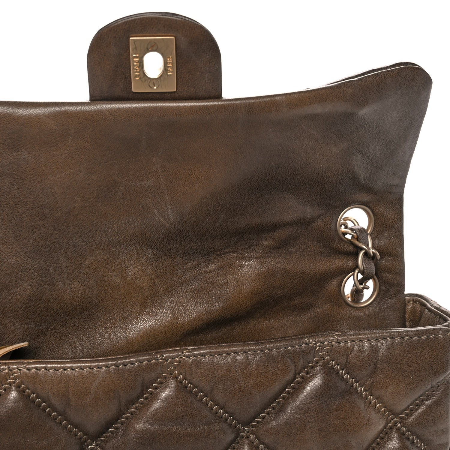 Chanel Calfskin Small Bubble Quilt Flap Brown 11 of 13