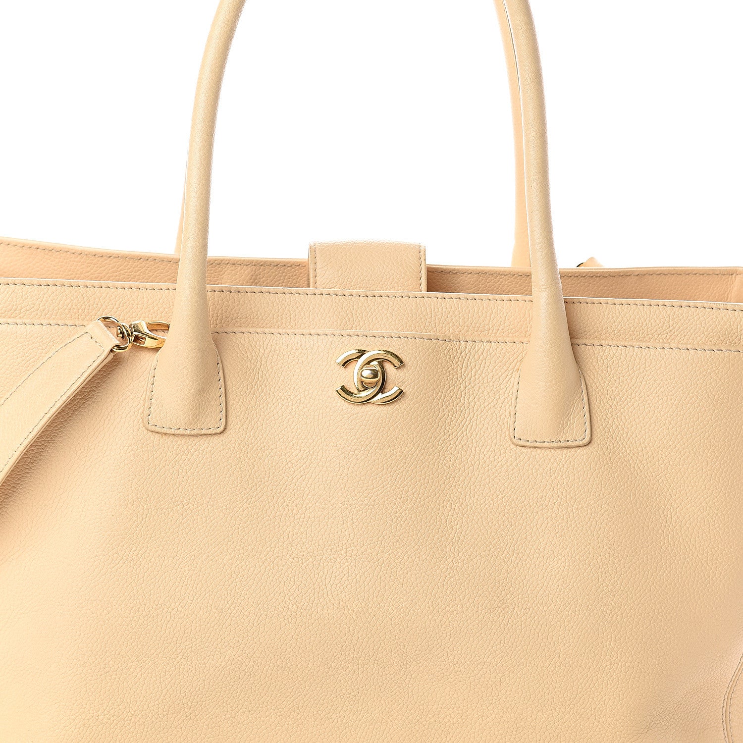Chanel Calfskin Cerf Executive Shopper Tote Beige Clair 7 of 9